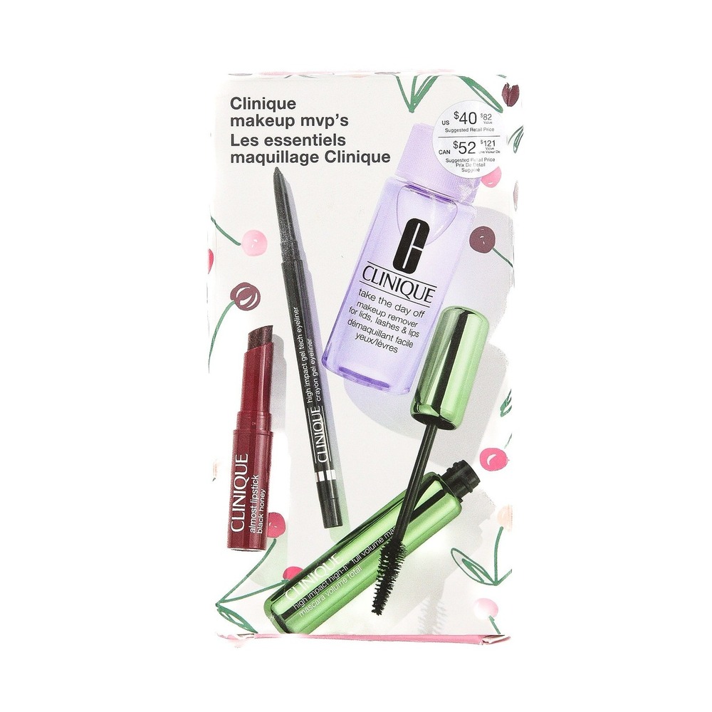 Clinique - Makeup MVP's Set with Black Honey Lipstick - 4 Piece Set